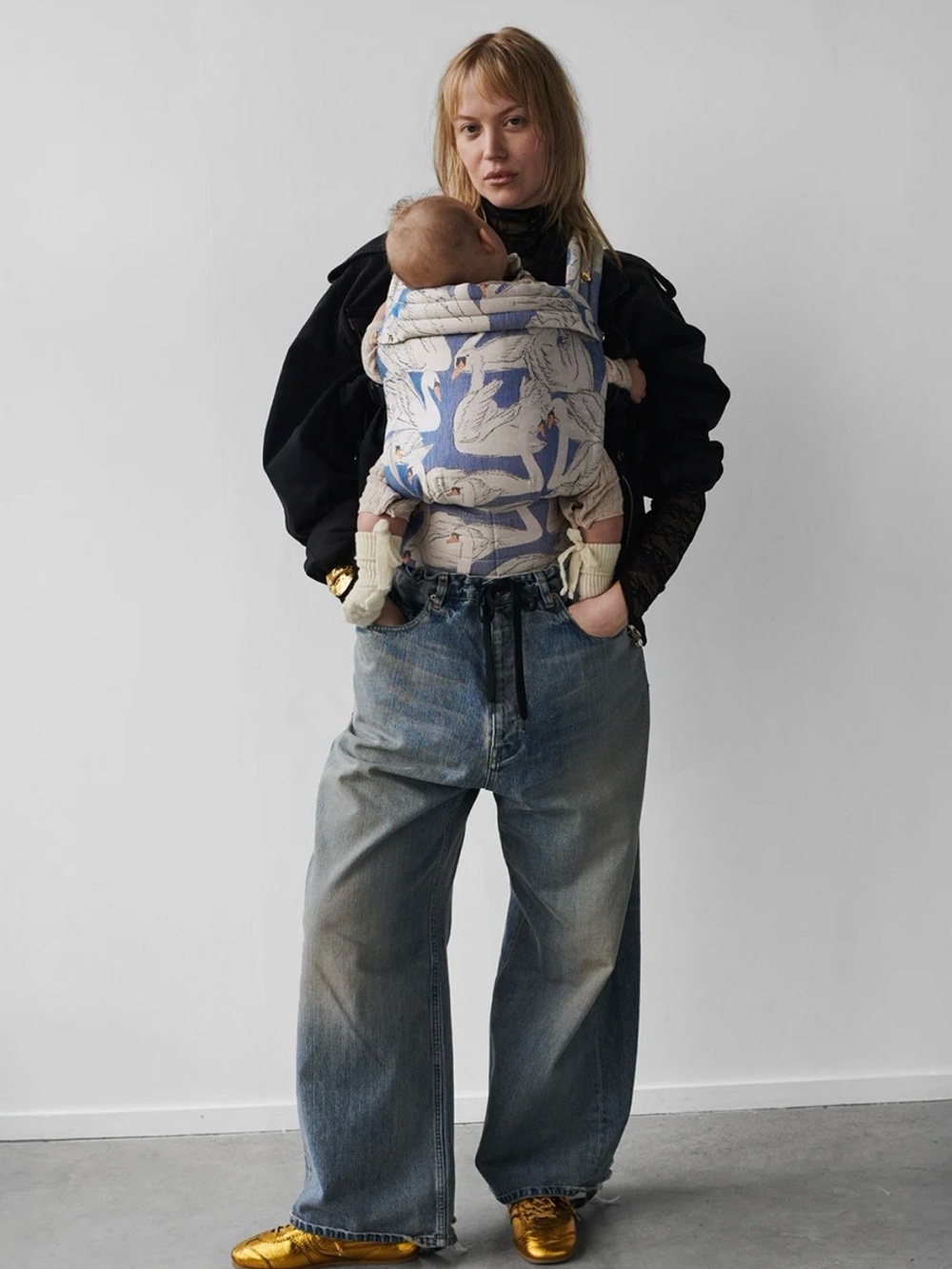Artipoppe ZEITGEIST IN COTTON swan print  carrier - Picture 8 of 12